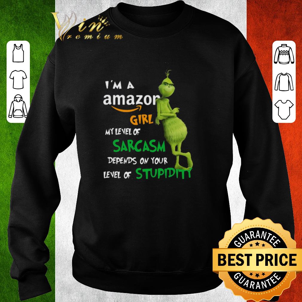 7c5011dc awesome grinch i m a amazon girl my level of sarcasm depends on your level of stupidity shirt 4 - Awesome Grinch I’m A Amazon Girl My Level Of Sarcasm Depends On Your Level Of Stupidity shirt
