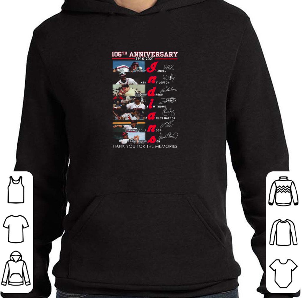 92a83e23 hot indians 106th anniversary thank you for the memories signatures shirt 4 - Hot Indians 106th Anniversary Thank You For The Memories Signatures shirt