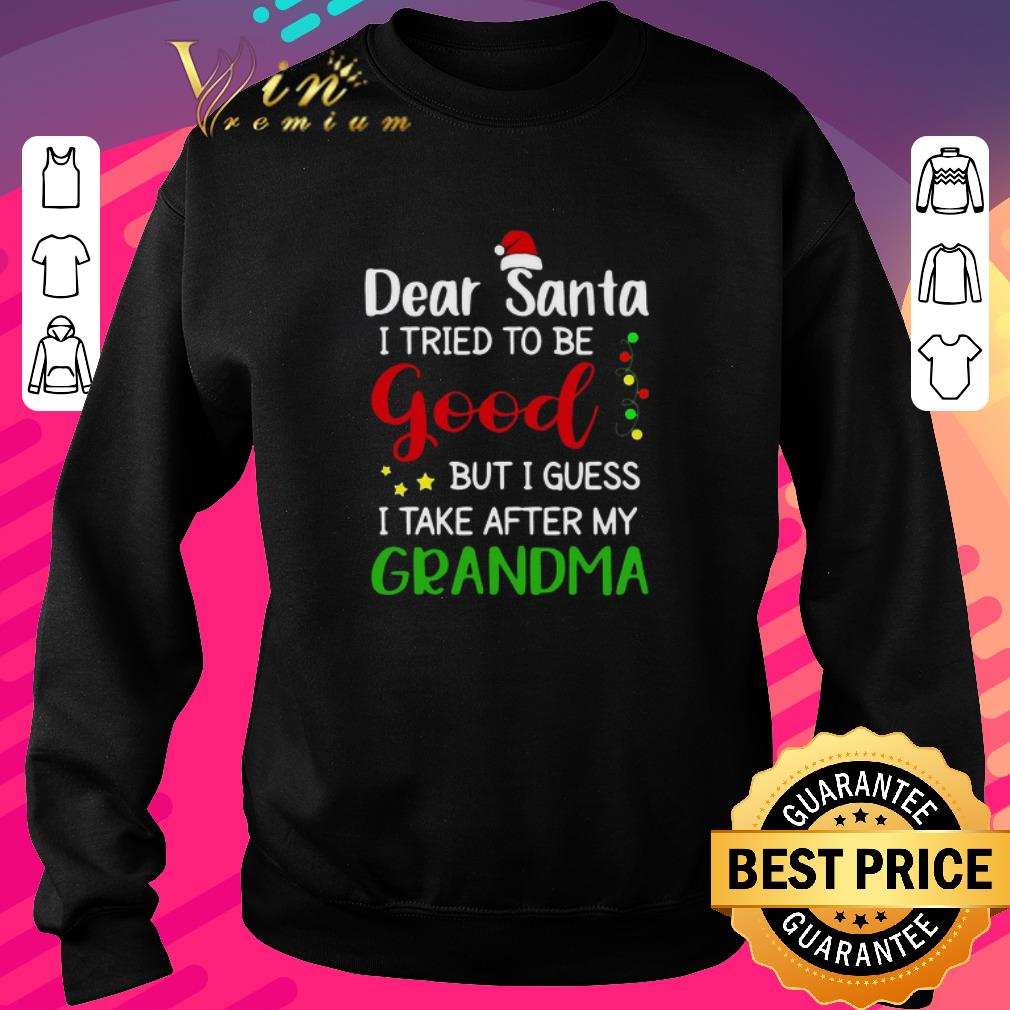e8a5e2ba nice dear santa i tried to be good but i guess i take after my grandma shirt 4 - Nice Dear Santa I Tried To Be Good But I Guess I Take After My Grandma shirt