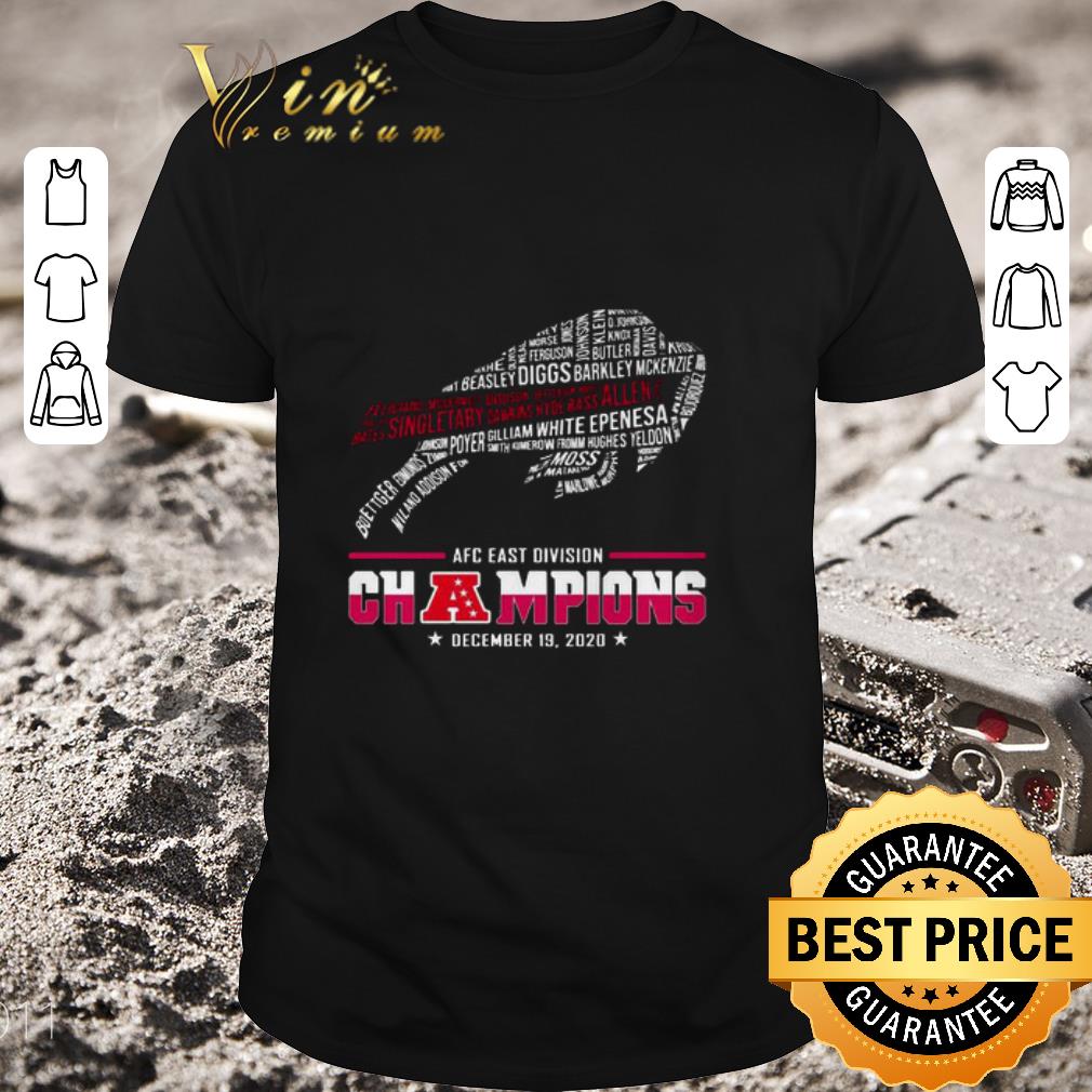 Awesome Name Players Buffalo Bills AFC East Division Champions December 19 2020 shirt