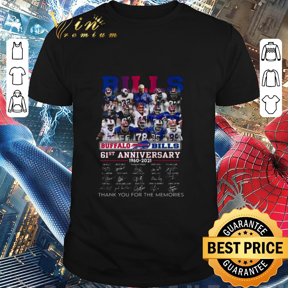 Hot Buffalo Bills 61st anniversary 1960-2021 Signatures shirt