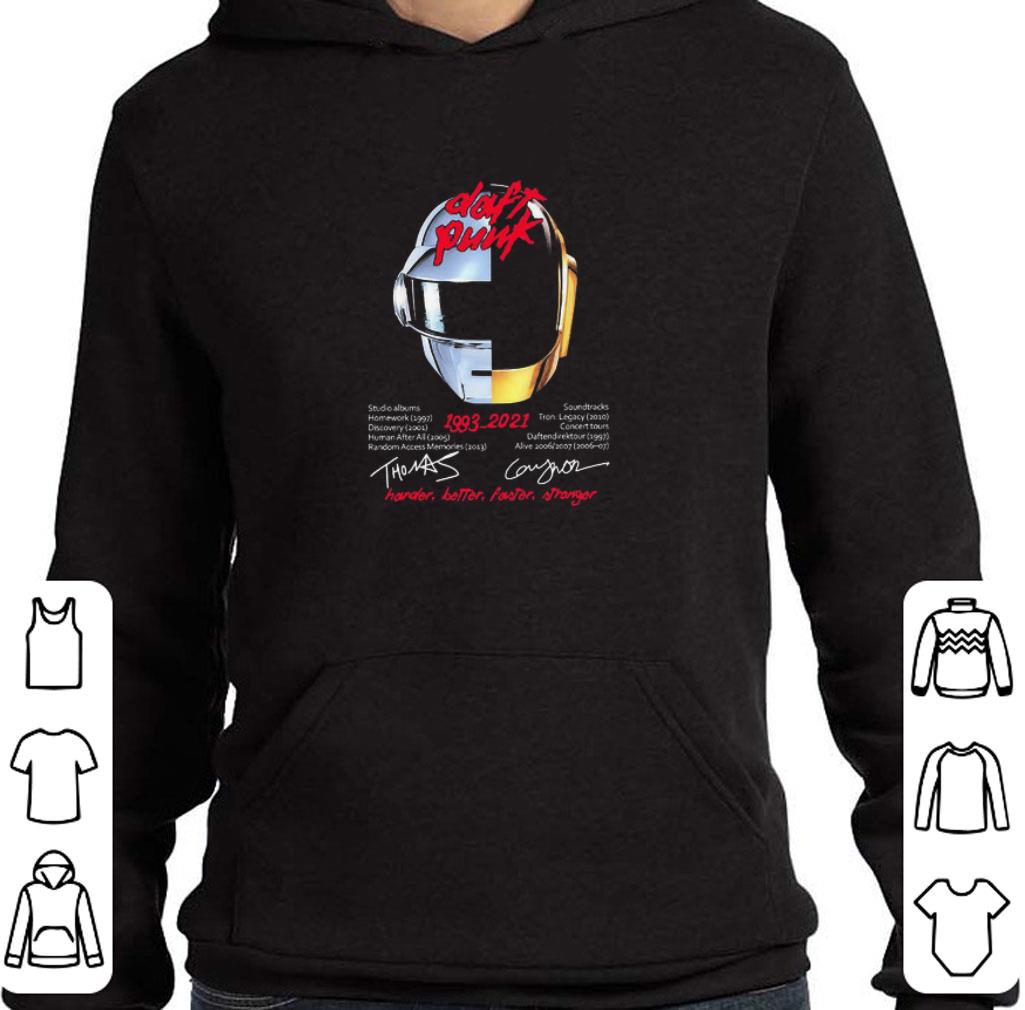 ea107ec5 hot daft punk 1993 2021 harder better faster stronger signatures shirt 4 - Hot Daft Punk 1993 2021 Harder Better Faster Stronger Signatures shirt