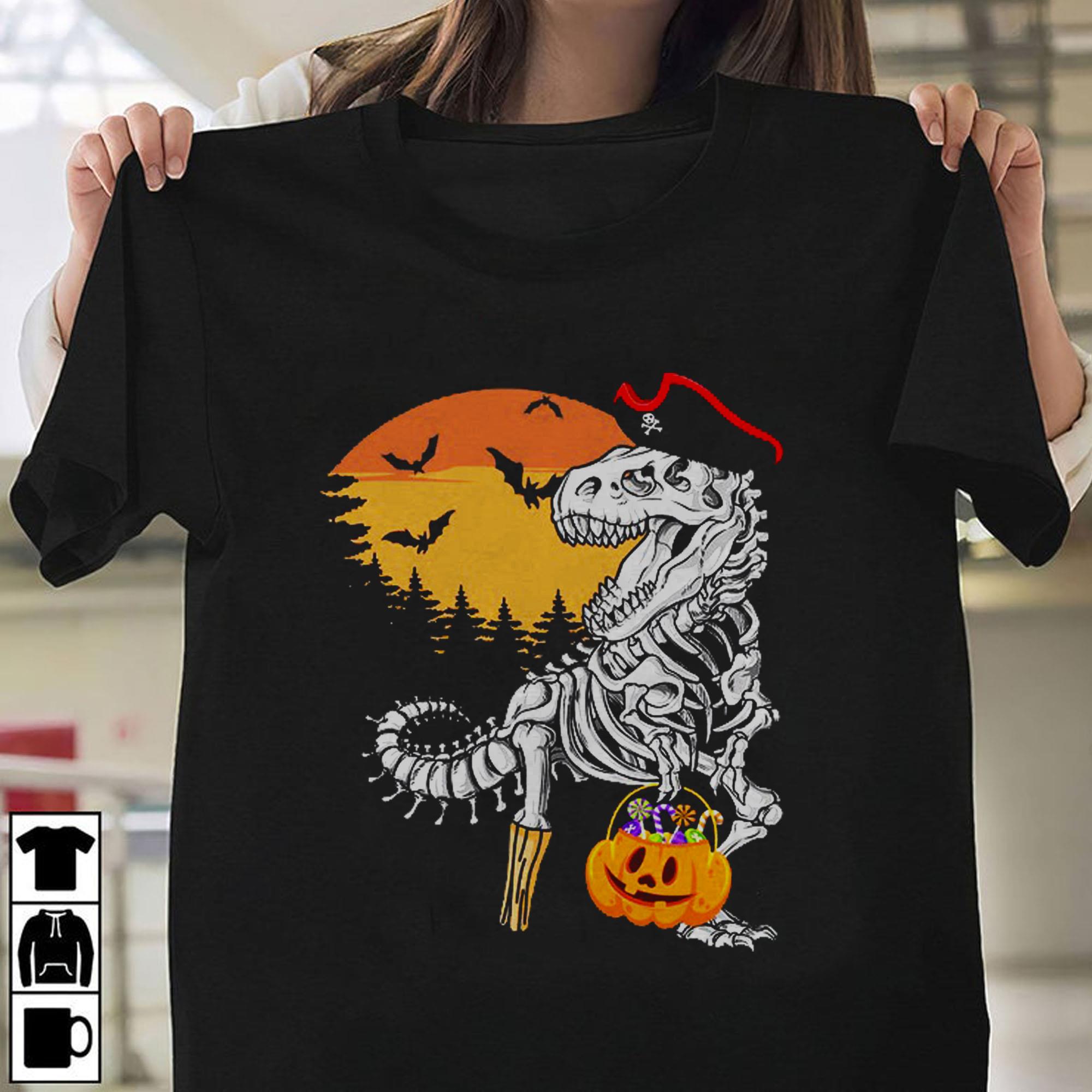 Dinosaur Hat Pirate Skeleton Scary Party Halloween Shirt Dinosaur Hat Pirate Skeleton Scary Party Halloween Shirt 1 - Dinosaur Hat Pirate Skeleton Scary Party Halloween Shirt