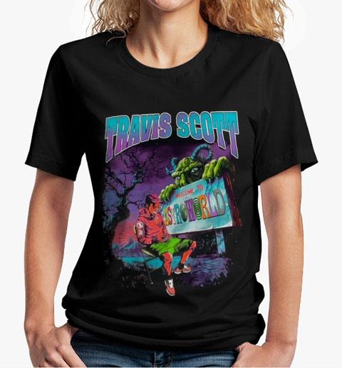 Travis Scott Astroworld Camiseta Tshirt For women - Travis Scott Astroworld Camiseta Tshirt