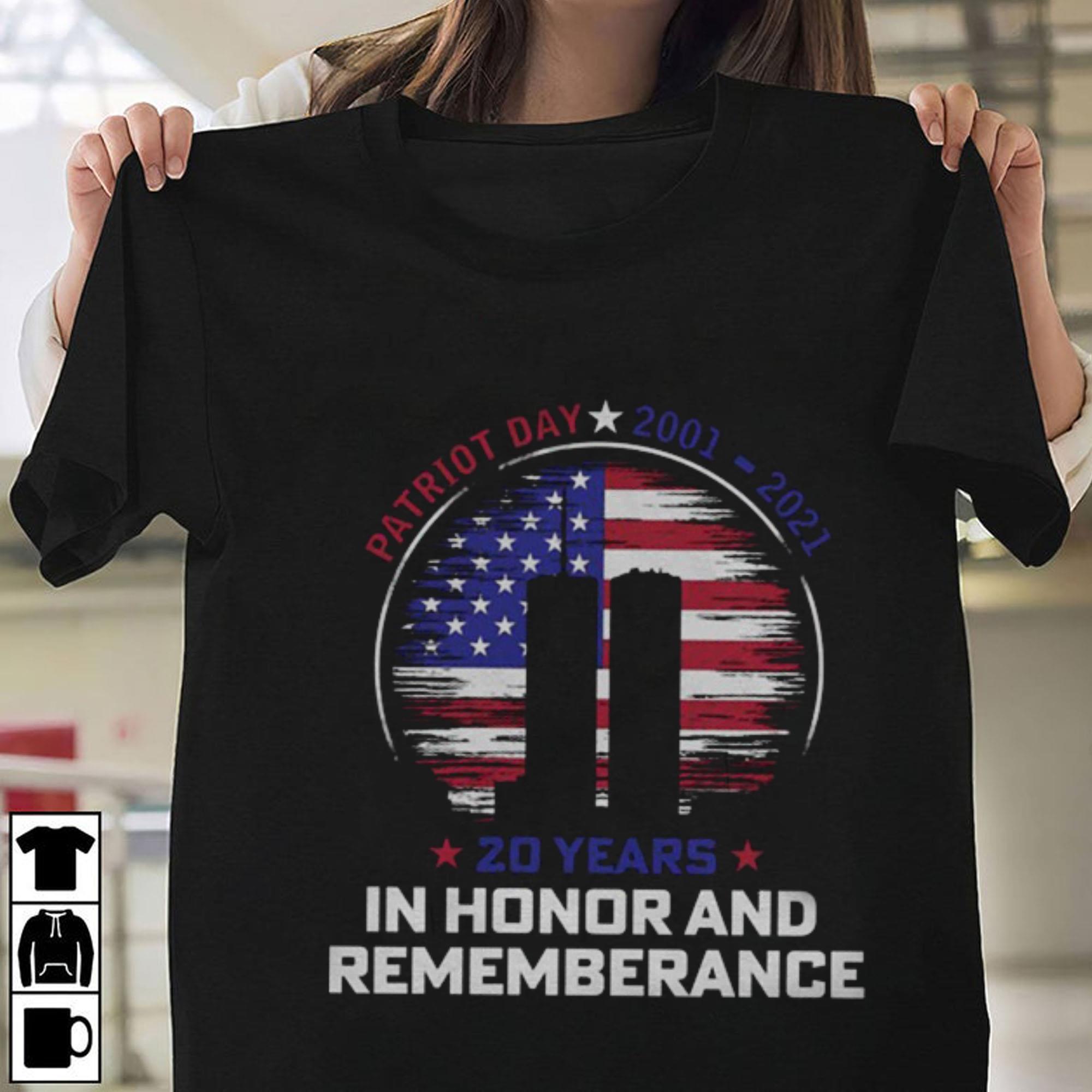 USA 9-11 Shirt, September 11 Shirt, Twin Towers Honor & Rememberance Tshirt