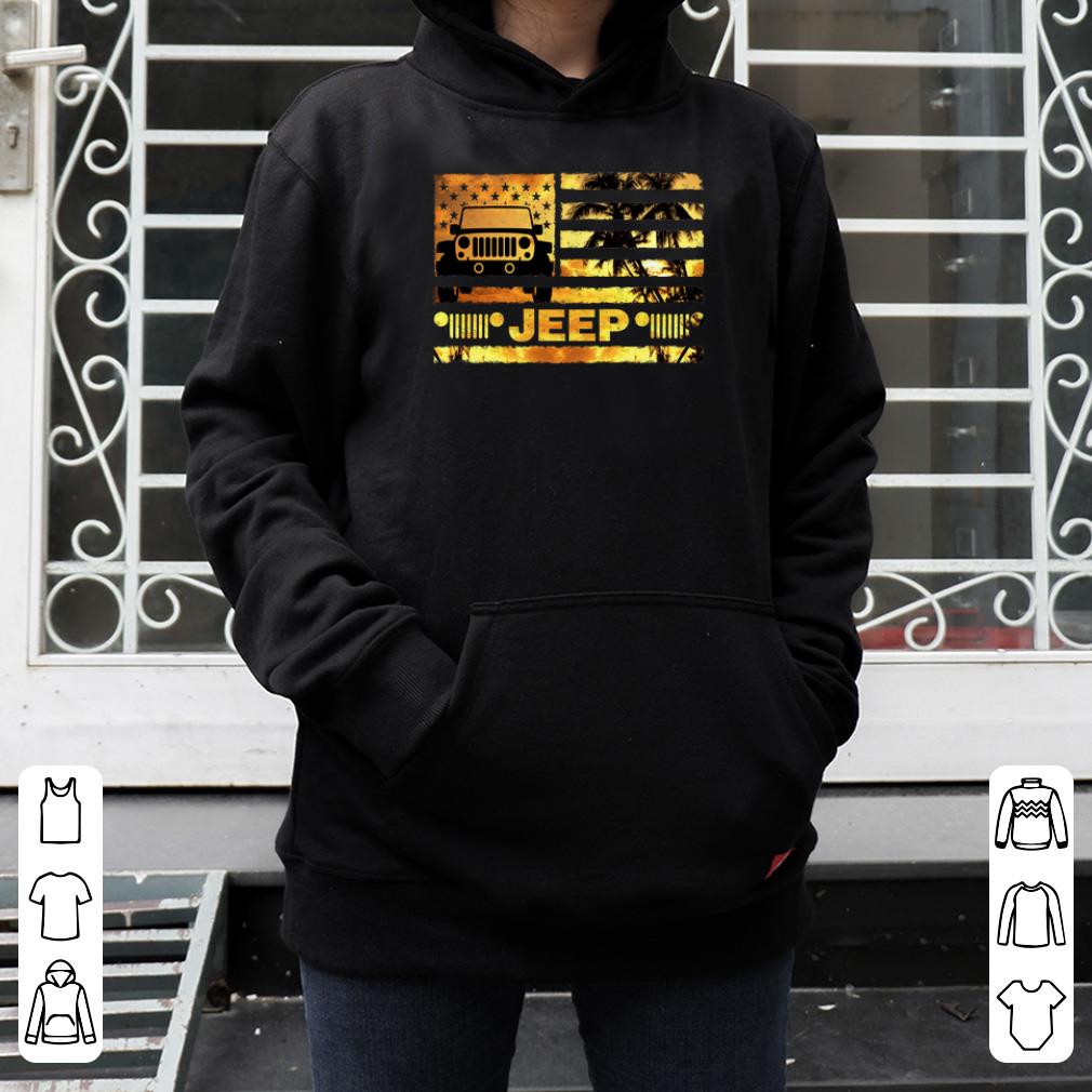 Jeep sunset flag America shirt 4 - Jeep sunset flag America shirt