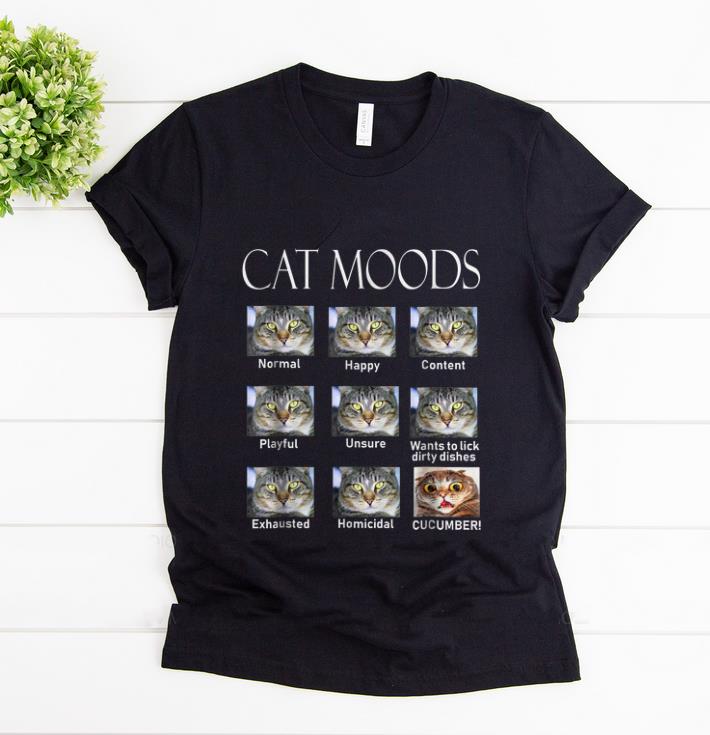Awesome Cat Moods Cucumber shirt 1 - Awesome Cat Moods Cucumber shirt