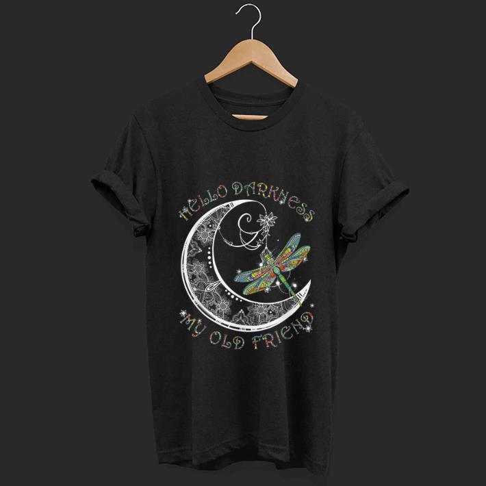 Awesome Hello Darkness My Old Friend Dragonfly and Moon shirt 1 - Awesome Hello Darkness My Old Friend Dragonfly and Moon shirt