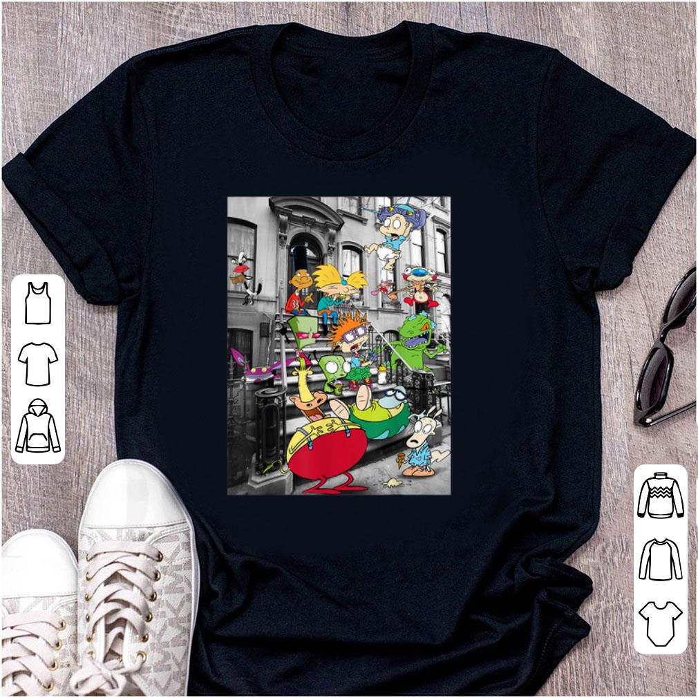 Hot Nickelodeon Classic Nicktoons Hanging On Stoop shirt 1 - Hot Nickelodeon Classic Nicktoons Hanging On Stoop shirt