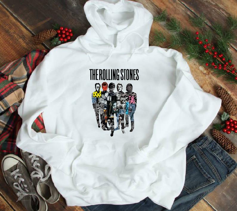 Hot Rolling Stones Official Silhouette Collage shirt 1 - Hot Rolling Stones Official Silhouette Collage shirt