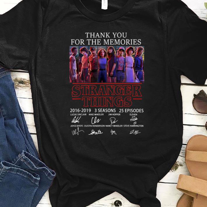 Hot Thank You For The Memories Stranger Things 3 Signature Character shirt 1 - Hot Thank You For The Memories Stranger Things 3 Signature Character shirt