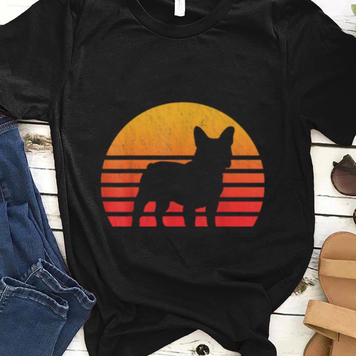 Hot Vintage Retro Sunset French Bulldog Silhouette shirt 1 - Hot Vintage Retro Sunset French Bulldog Silhouette shirt