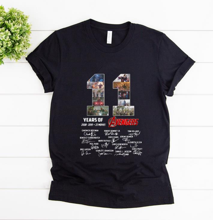 Nice 11 years of Avengers 2008 2019 signature shirt 1 - Nice 11 years of Avengers 2008 2019 signature shirt