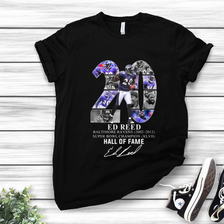 Nice 20 Ed Reed Baltimore Ravens 2002 2012 Super Bowl Champion Hall Of Fame shirt 1 - Nice 20 Ed Reed Baltimore Ravens 2002-2012 Super Bowl Champion Hall Of Fame shirt