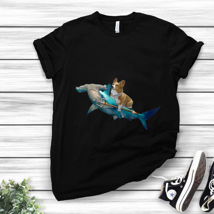 Nice Corgi Riding a Hammerhead shark shirt 1 - Nice Corgi Riding a Hammerhead shark shirt