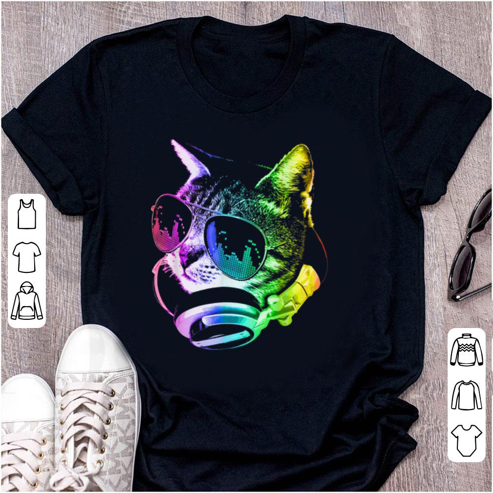 Nice Rainbow Music Dj Cat shirt 1 - Nice Rainbow Music Dj Cat shirt