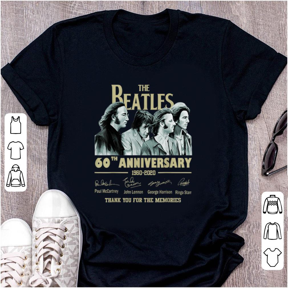 Nice The Beatles 60th Anniversary Thank You For Memories Signature shirt 1 - Nice The Beatles 60th Anniversary Thank You For Memories Signature shirt