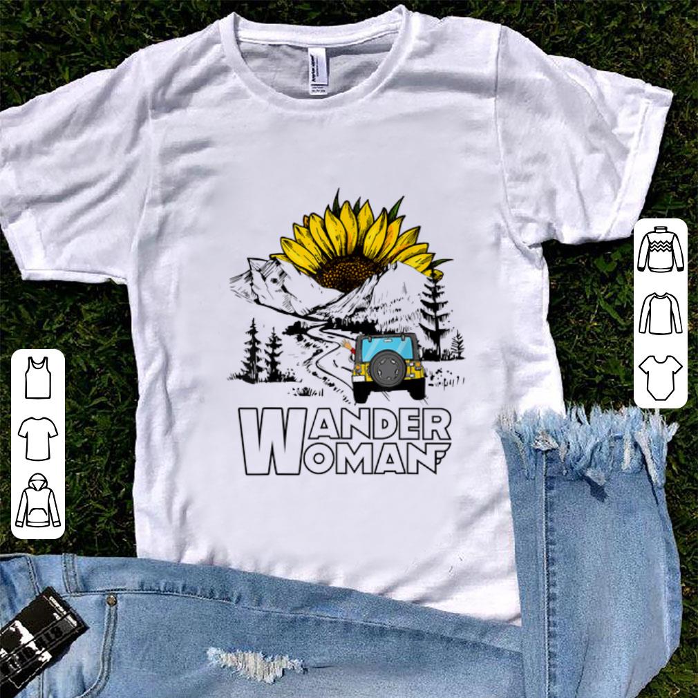 Official Wander Women Jeep Camping Mountain Sunflower shirt 1 - Official Wander Women Jeep Camping Mountain Sunflower shirt