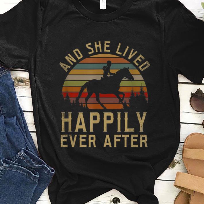 Premium Horse And She Lived Happily Ever After Vintage shirt 1 - Premium Horse And She Lived Happily Ever After Vintage shirt