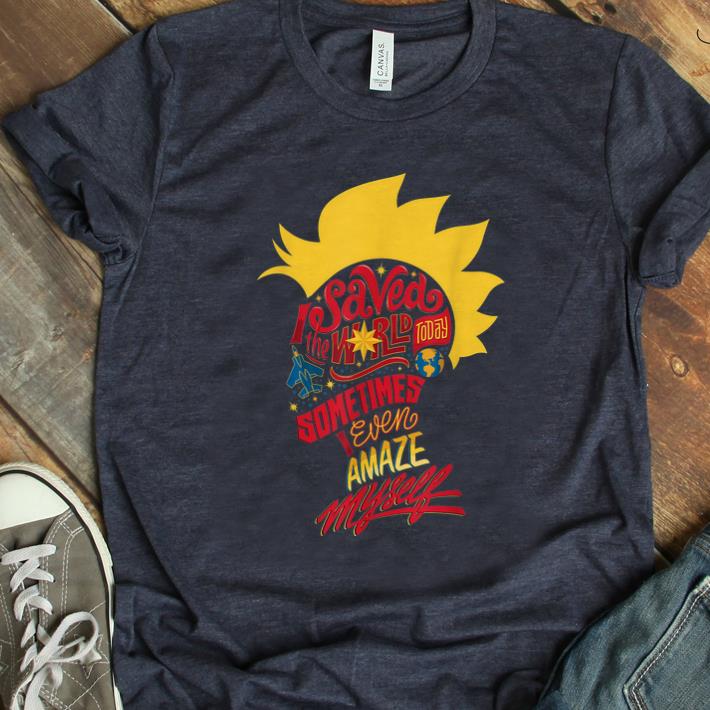 Pretty Captain Marvel Mohawk I Saved The World Today shirt 1 - Pretty Captain Marvel Mohawk I Saved The World Today shirt