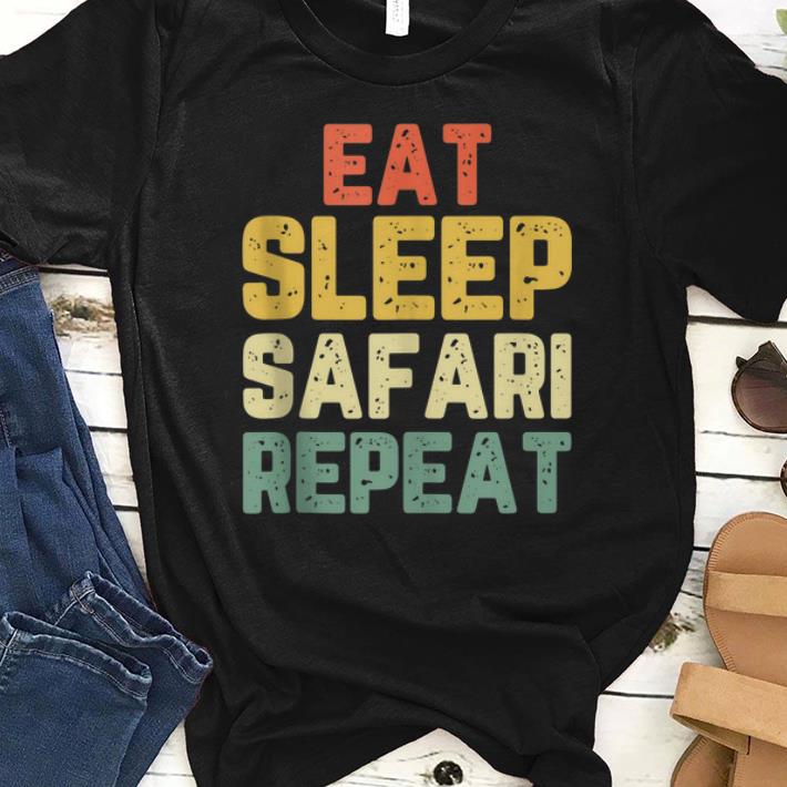Pretty Vintage Eat Sleep Safari Repeat shirt 1 - Pretty Vintage Eat Sleep Safari Repeat shirt