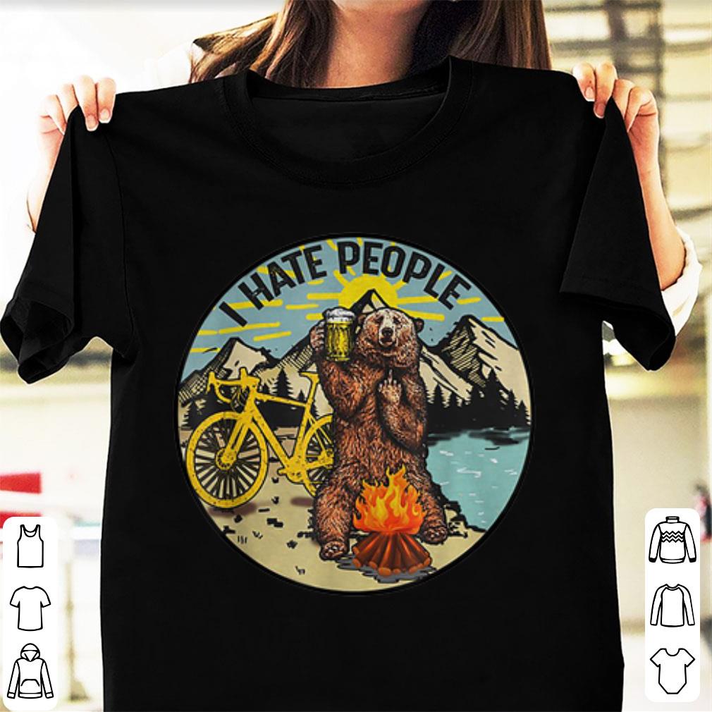 Top I Hate People Cyling Bear Drinking Beer Camping Fire shirt 1 - Top I Hate People Cyling Bear Drinking Beer Camping Fire shirt