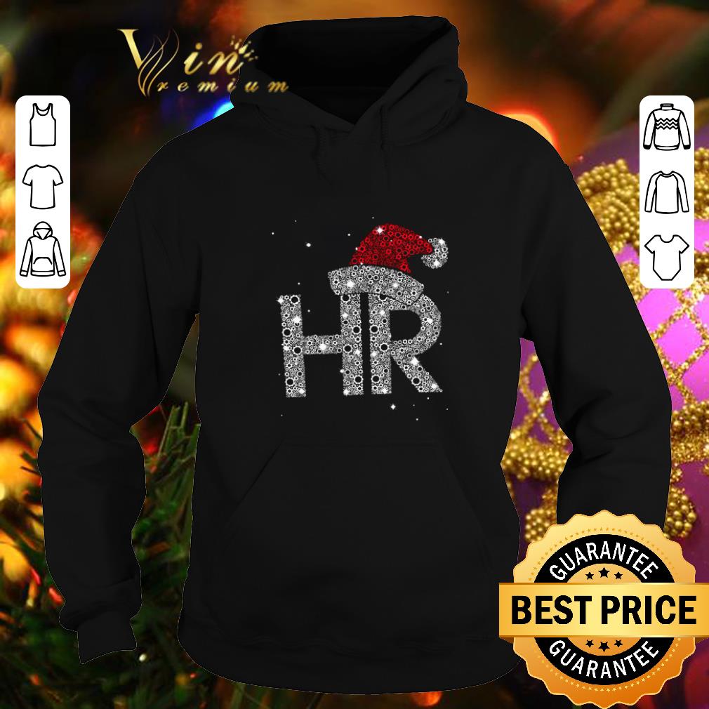 Cheap Glitter HR Santa hat Christmas shirt 4 - Cheap Glitter HR Santa hat Christmas shirt