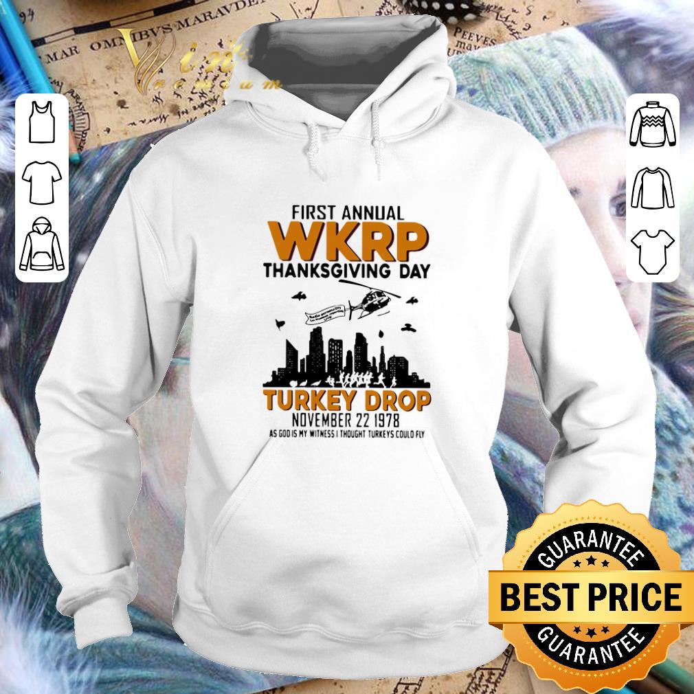 Hot First annual wkrp thanksgiving day Turkey drop november 22 1978 shirt Hot First annual wkrp thanksgiving day Turkey drop november 22 1978 shirt 4 - Hot First annual wkrp thanksgiving day Turkey drop november 22 1978 shirt