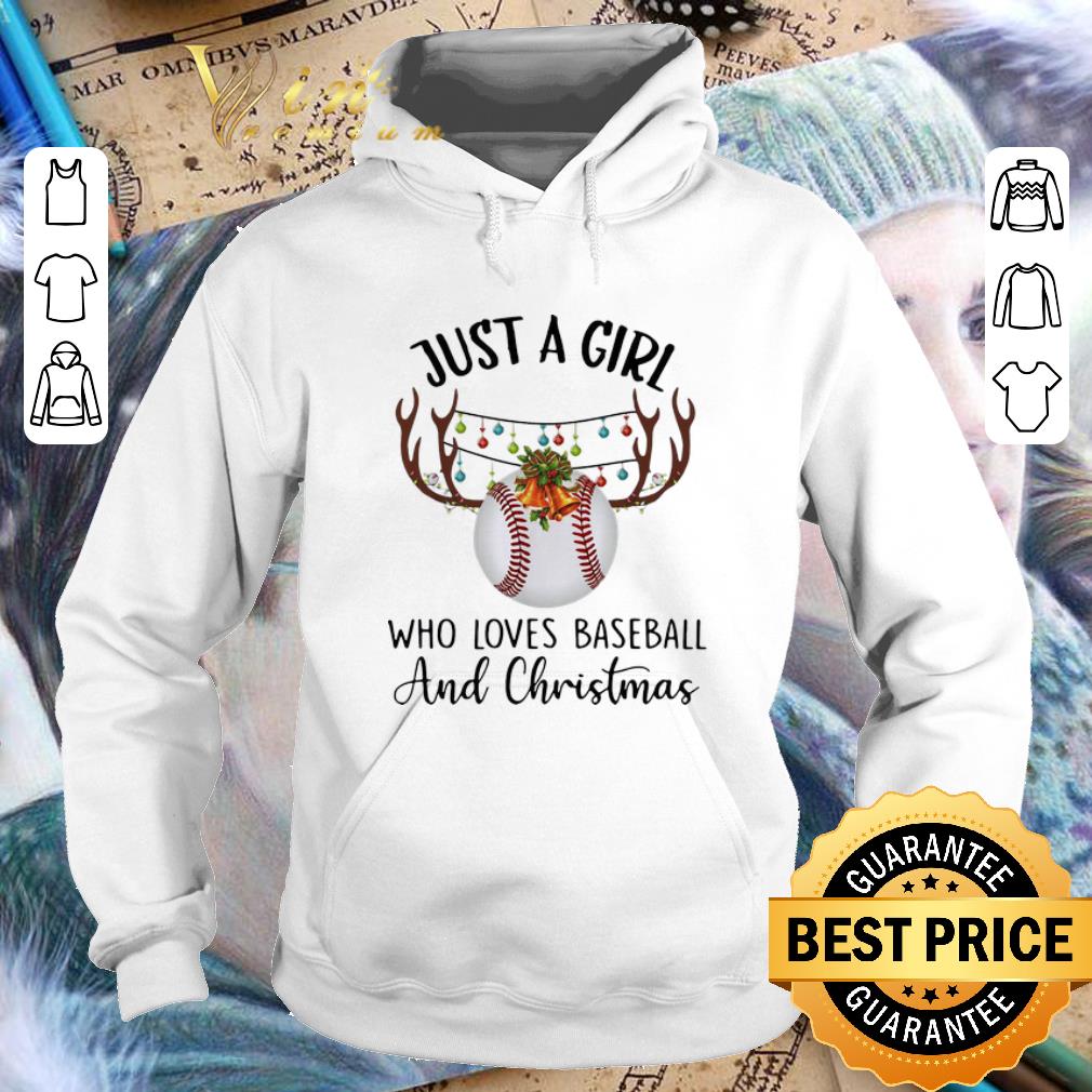 Hot Just a girl who loves baseball and Christmas shirt Hot Just a girl who loves baseball and Christmas shirt 4 - Hot Just a girl who loves baseball and Christmas shirt
