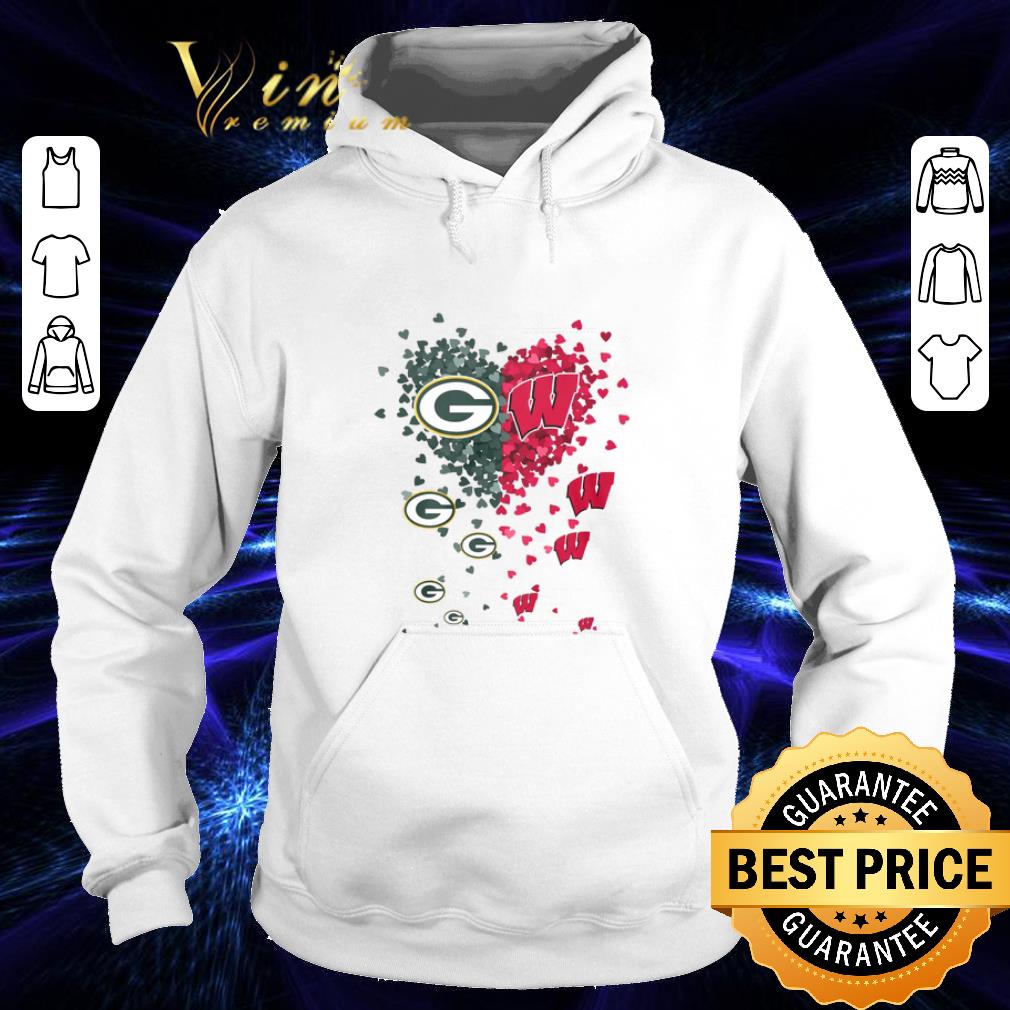 Hot Love Green Bay Packers Wisconsin Badgers Tiny Hearts Shape shirt 4 - Hot Love Green Bay Packers Wisconsin Badgers Tiny Hearts Shape shirt