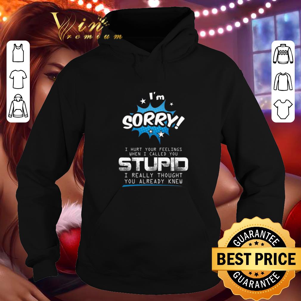 Nice I'm sorry i hurt your feelings when i called you stupid i really shirt Nice I m sorry i hurt your feelings when i called you stupid i really shirt 4 - Nice I'm sorry i hurt your feelings when i called you stupid i really shirt