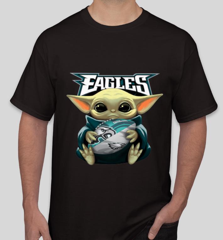 Great Star Wars Football Baby Yoda Hug Philadelphia Eagles shirt 4 - Great Star Wars Football Baby Yoda Hug Philadelphia Eagles shirt