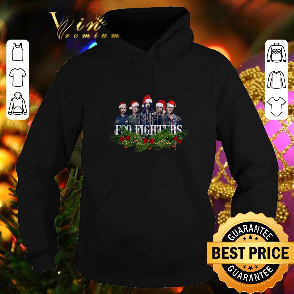 Nice Foo Fighters signatures Christmas shirt 4 - Nice Foo Fighters signatures Christmas shirt