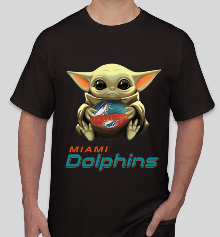 Nice Star Wars Football Baby Yoda Hug Miami Dolphins shirt 4 - Nice Star Wars Football Baby Yoda Hug Miami Dolphins shirt