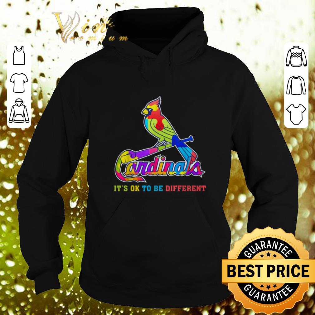 Official Cardinals Autism it s ok to be different shirt 4 - Official Cardinals Autism it's ok to be different shirt