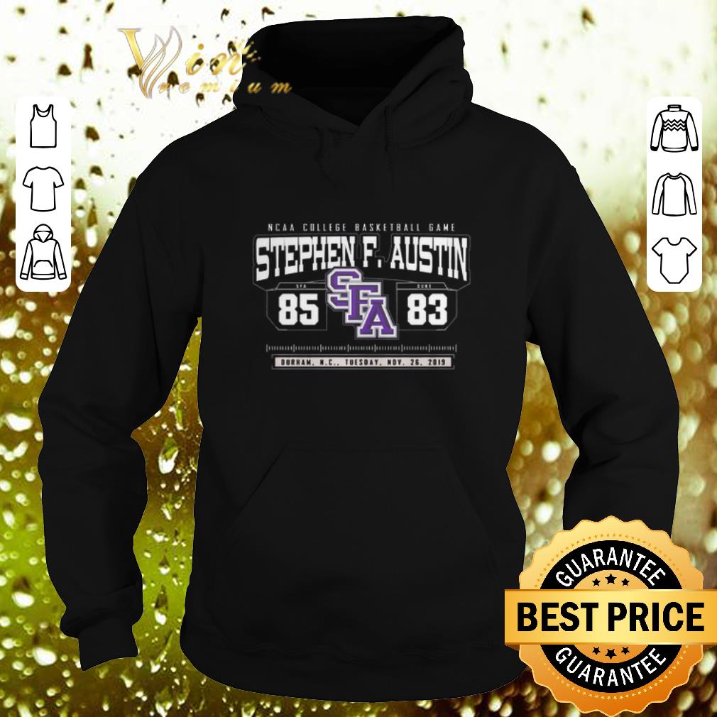 Official NCAA College Basketball Game Stephen F Austin 85 SFA 83 Durham shirt 4 - Official NCAA College Basketball Game Stephen F.Austin 85 SFA 83 Durham shirt