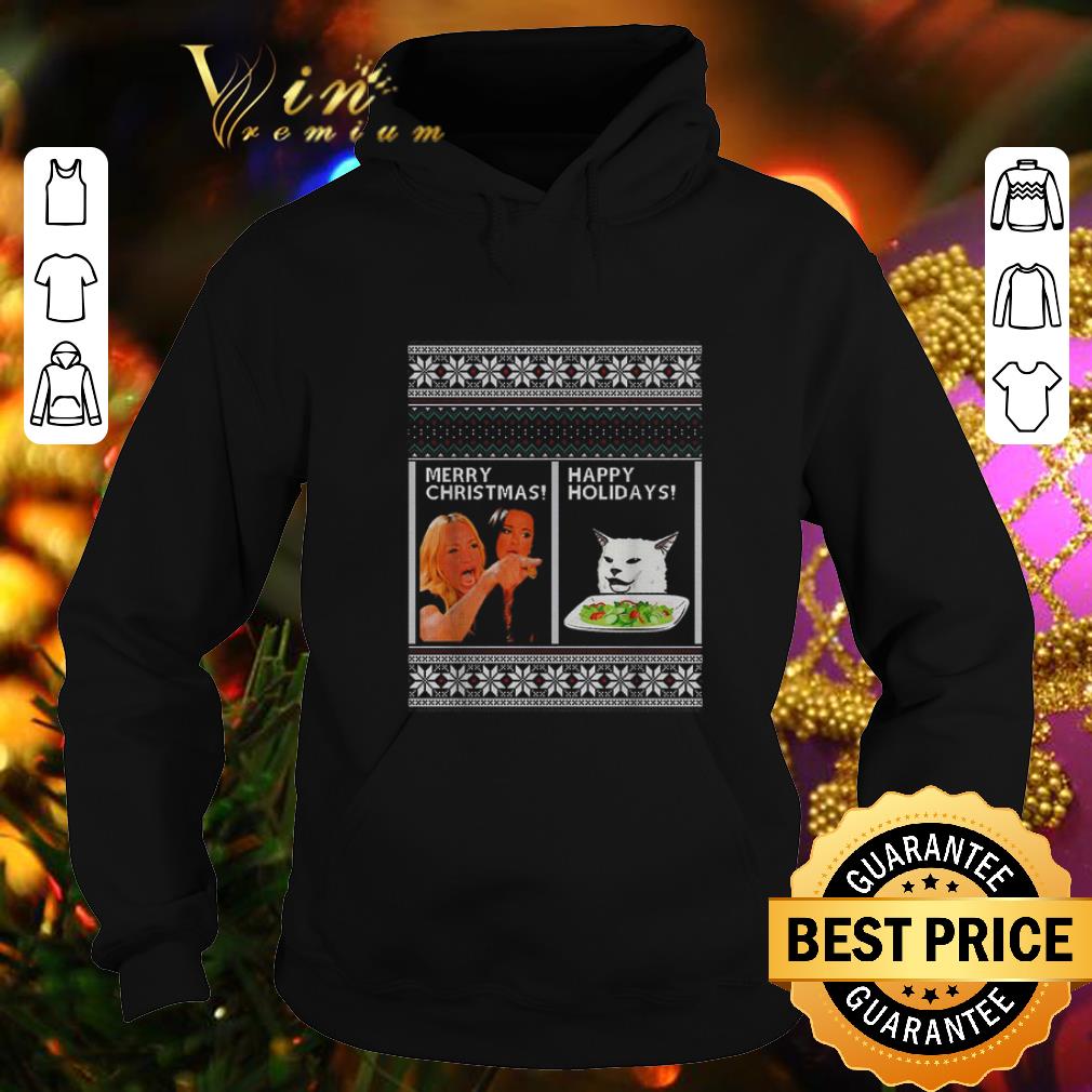 Official Woman yelling at cat happy holiday ugly Merry Christmas sweater 4 - Official Woman yelling at cat happy holiday ugly Merry Christmas sweater