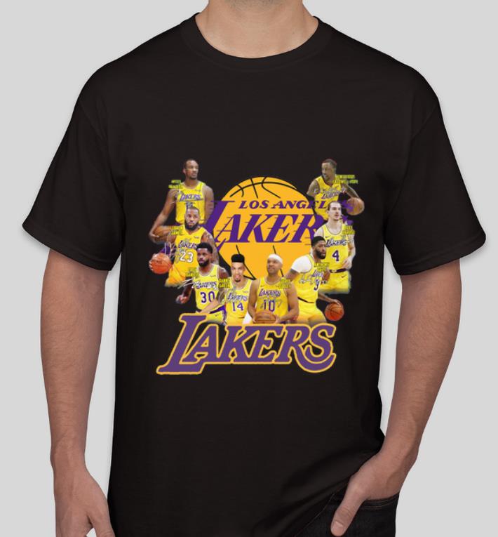 Pretty Los Angeles Lakers NBA Players Team Signatures shirt 4 - Pretty Los Angeles Lakers NBA Players Team Signatures shirt