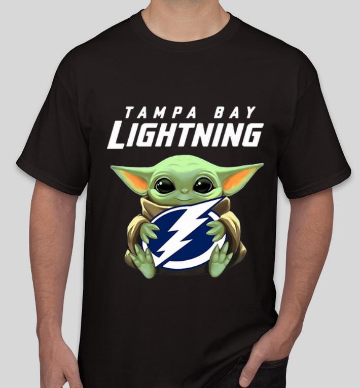 Pretty Star Wars Baby Yoda Hug NHL Tampa Bay Lightning shirt 4 - Pretty Star Wars Baby Yoda Hug NHL Tampa Bay Lightning shirt