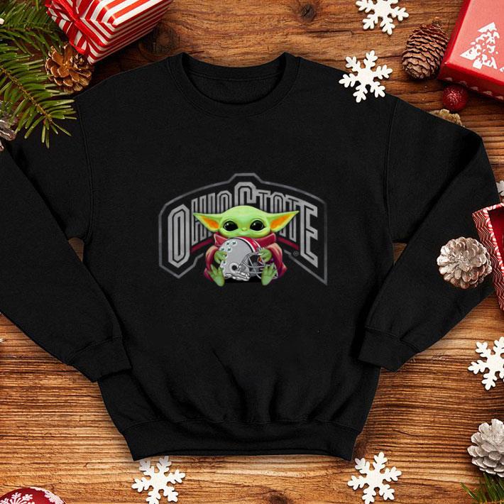 Baby Yoda hug Ohio State Buckeyes Logo Star Wars shirt 4 - Baby Yoda hug Ohio State Buckeyes Logo Star Wars shirt