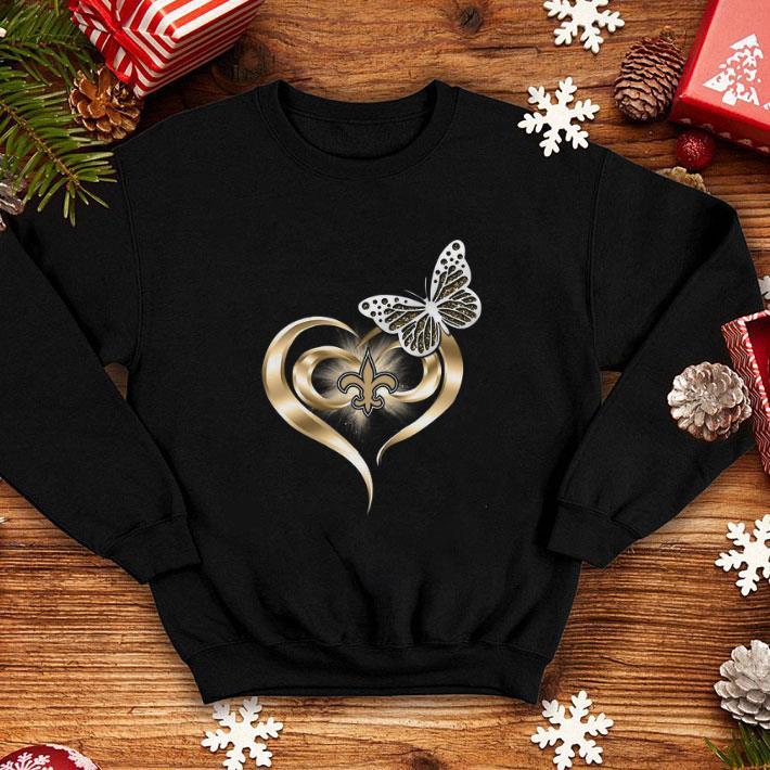 Butterfly Love New Orleans Saints Heart shirt Butterfly Love New Orleans Saints Heart shirt 4 - Butterfly Love New Orleans Saints Heart shirt