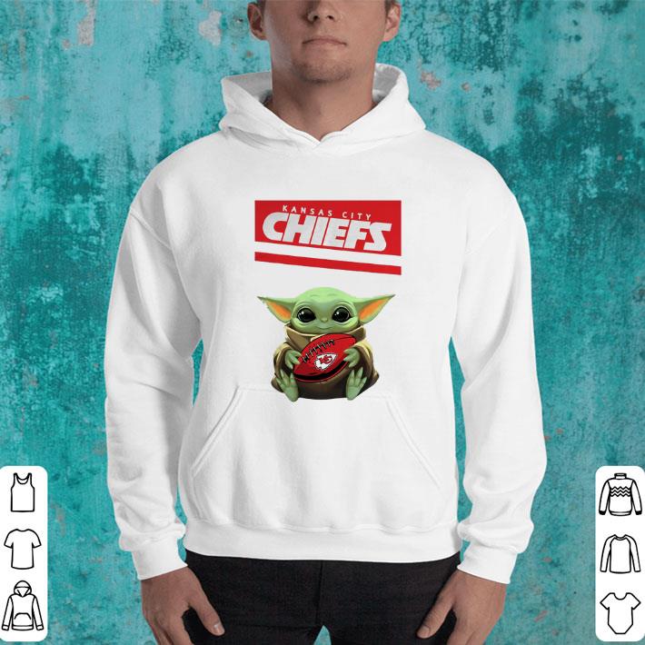 Cool Baby Yoda hug Kansas City Chiefs Ball Logo Star Wars shirt 4 - Cool Baby Yoda hug Kansas City Chiefs Ball Logo Star Wars shirt
