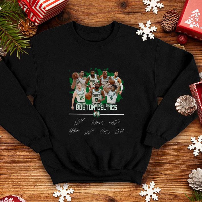 Official Boston Celtics players legends Signatures shirt 4 - Official Boston Celtics players legends Signatures shirt