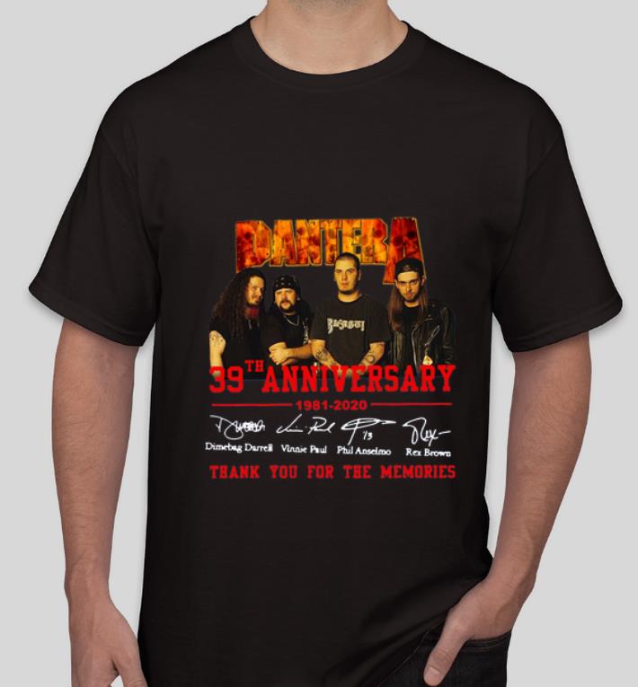 Official Pantera 39th Anniversary 1981 2020 Thank You For The Memories Signatures shirt 4 - Official Pantera 39th Anniversary 1981 2020 Thank You For The Memories Signatures shirt