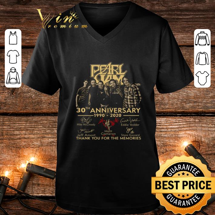 Official Pearl Jam 30th anniversary 1990 2020 signatures thank you for the memories shirt 4 - Official Pearl Jam 30th anniversary 1990 2020 signatures thank you for the memories shirt