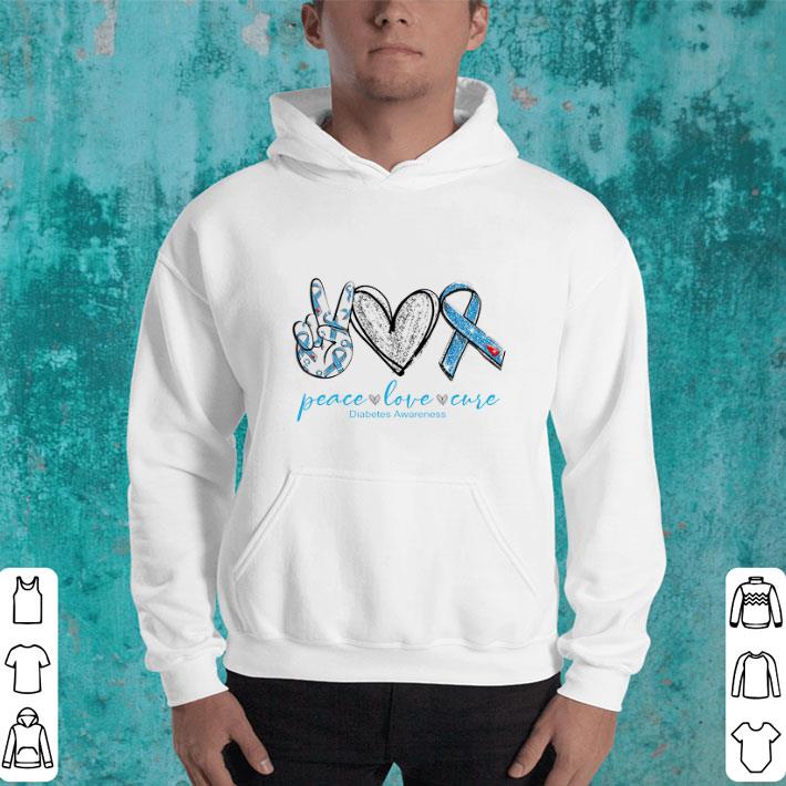 Official peace love cure Diabetes awareness shirt 4 - Official peace love cure Diabetes awareness shirt