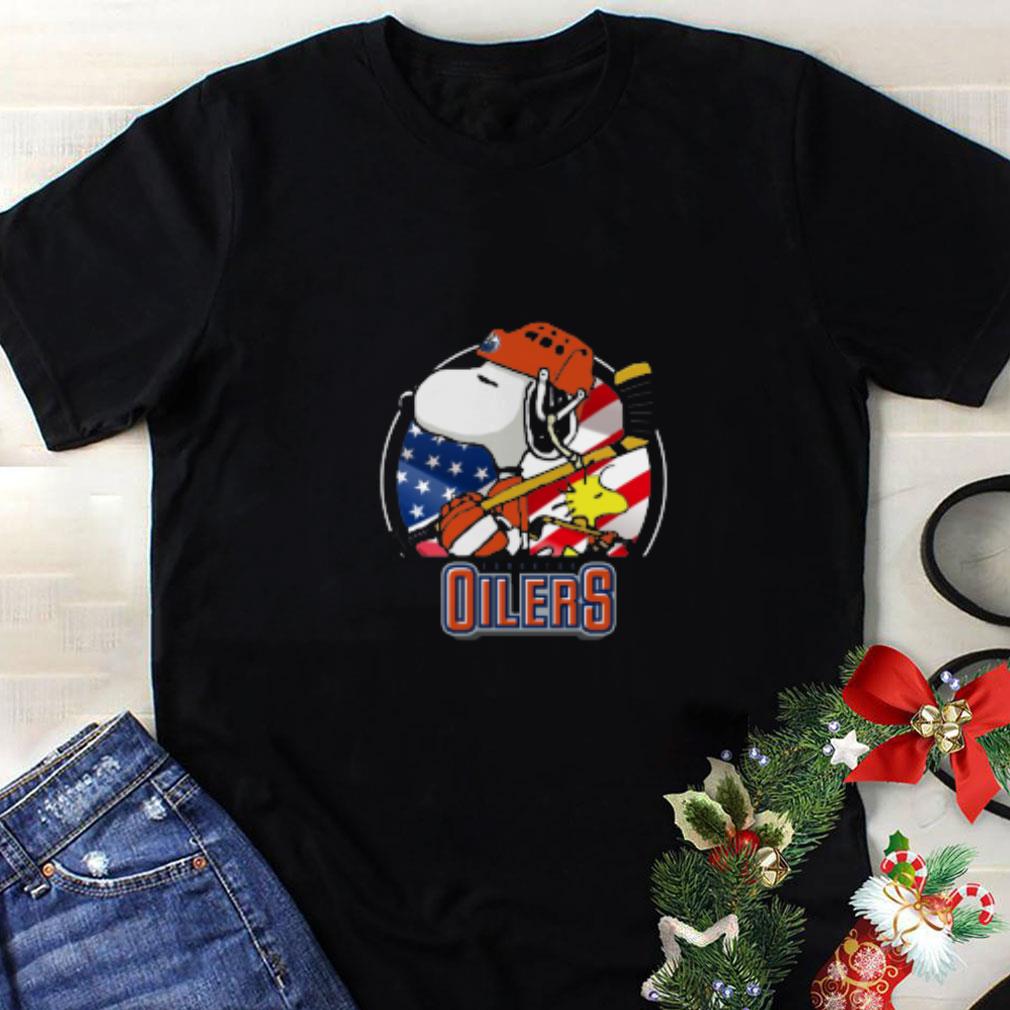 Awesome Edmonton Oilers Snoopy And Woodstock NHL shirt 1 - Awesome Edmonton Oilers Snoopy And Woodstock NHL shirt