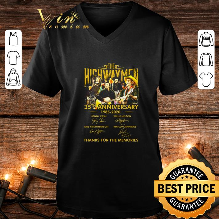Official The Highwaymen 35th anniversary signatures thanks for the memories shirt 4 - Official The Highwaymen 35th anniversary signatures thanks for the memories shirt