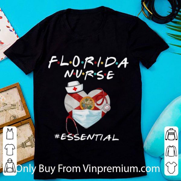 Hot Florida Nurse Heart Stethoscope Florida Flag #Essential shirt