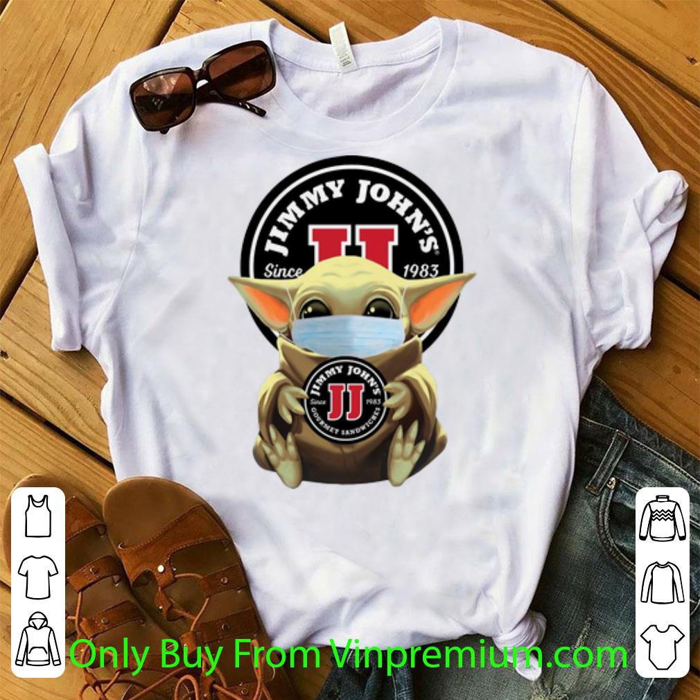 Pretty Star Wars Baby Yoda Face Mask Hug Jimmy Johns shirt
